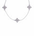 18kt white gold Princess Flower diamond bracelet